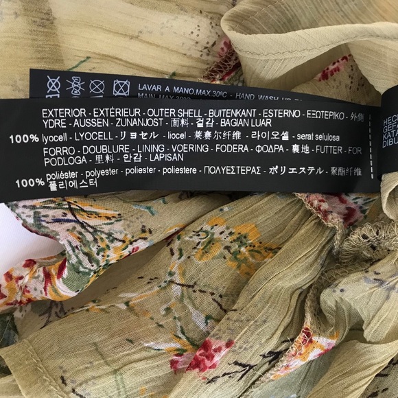 Zara Premium Denim Collection Floral Tip SZ XS - Picture 7 of 7